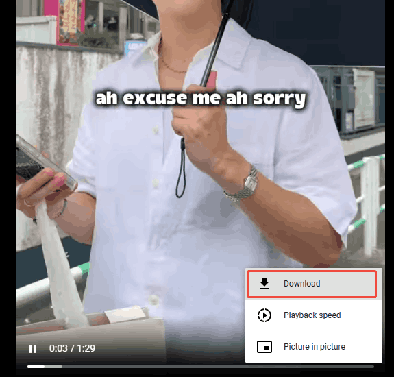 Online Video Downloader interface with the Download option selected to start the download process.