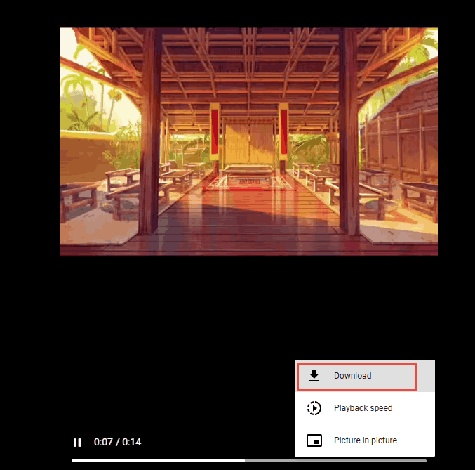 Online Video Downloader interface with the Download option selected to save the Instagram video.