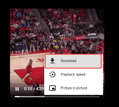 Online Video Downloader interface with the Download option selected to start the download process.
