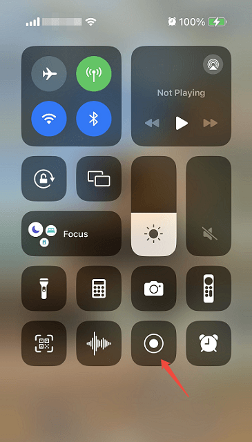 Tap the record icon to start recording the TikTok video on iPhone