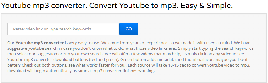 converteer YouTube video naar MP3 online