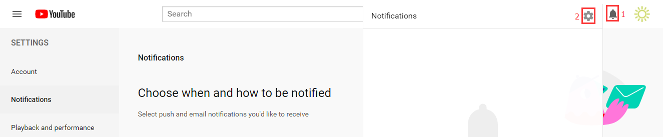 go to YouTube notifications settings