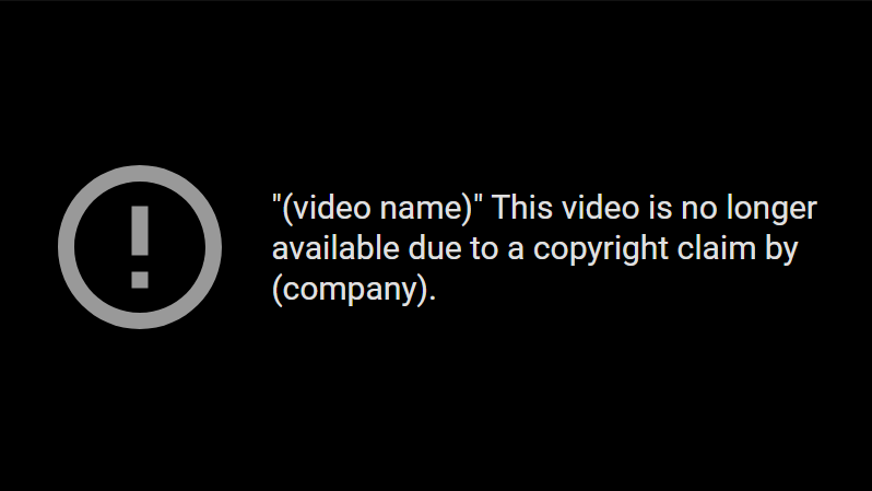 copyrighted video