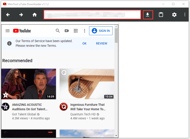 download YouTube music via MiniTool uTube Downloader