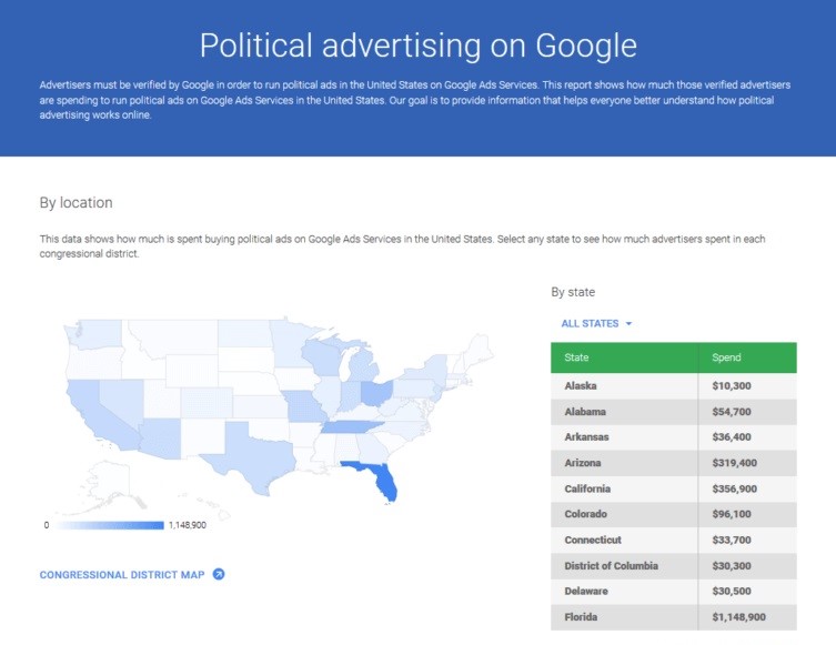 political advertising on Google