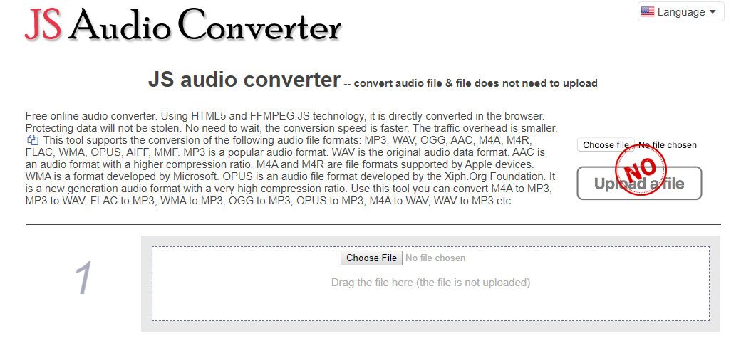 JS audio converter