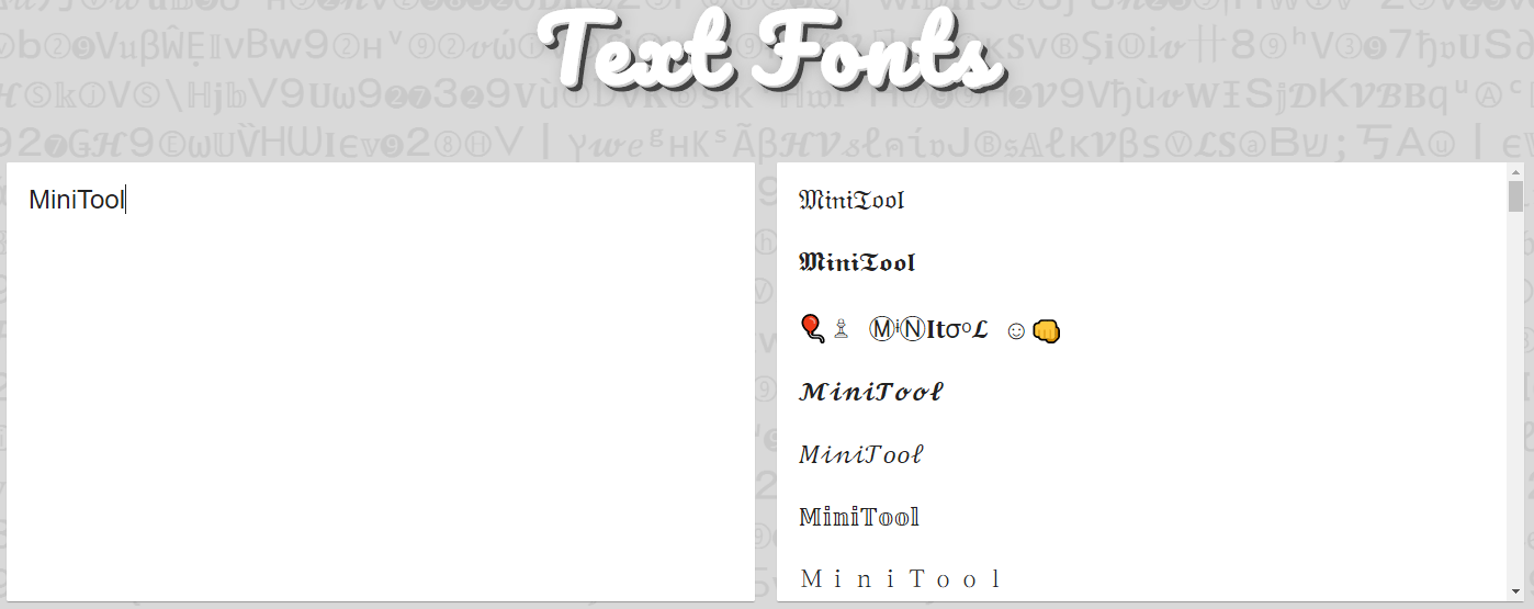 Text Fonts