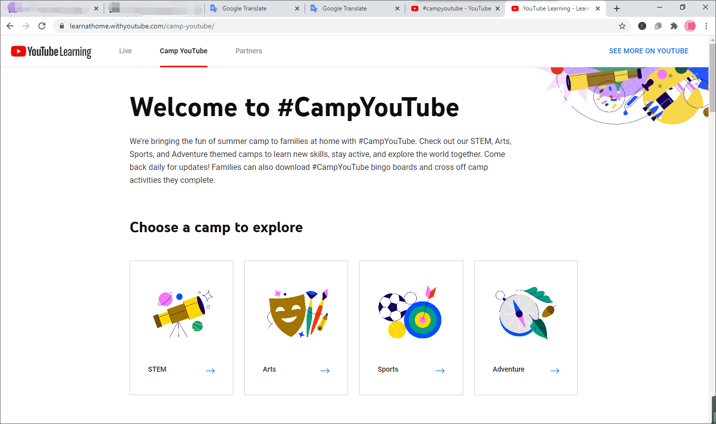 Camp YouTube