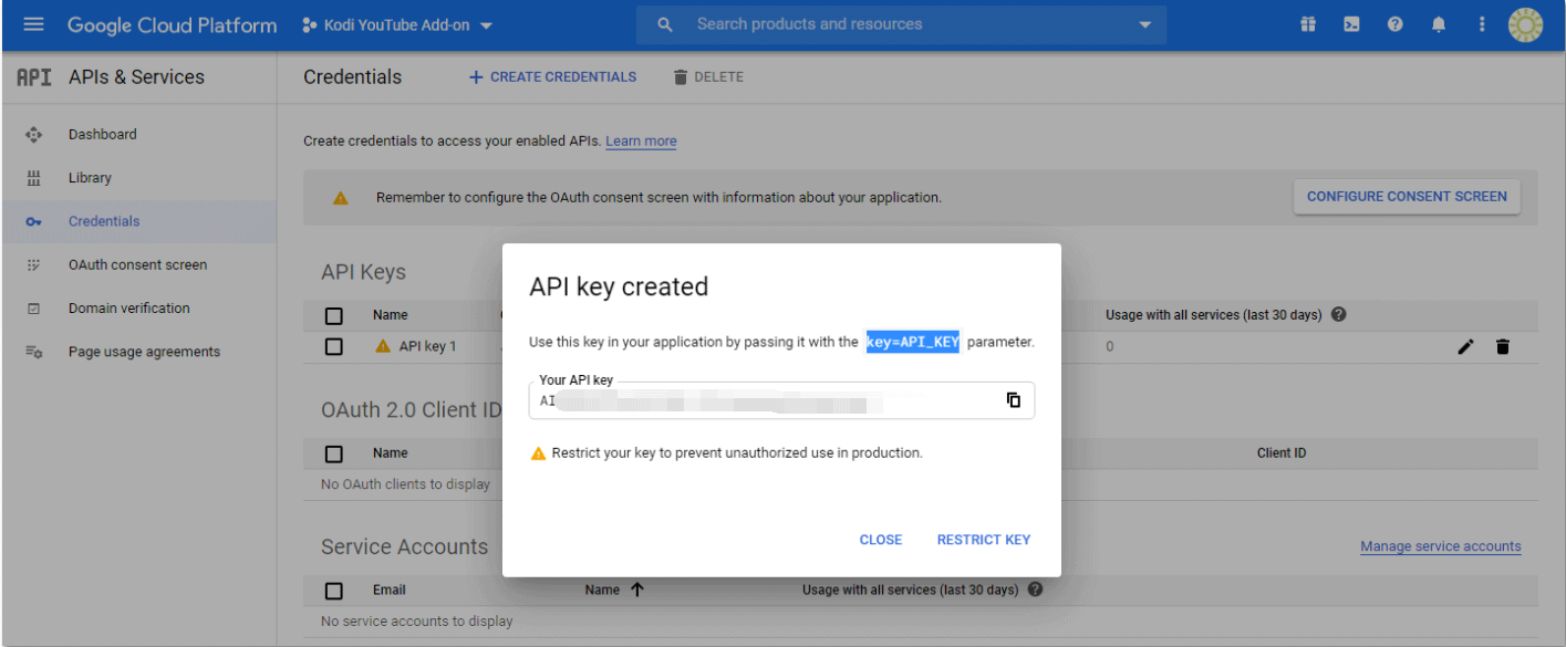 your API key