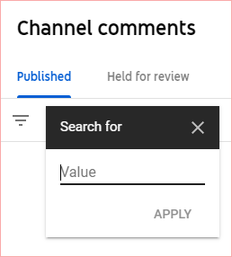 YouTube comment search