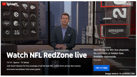 Nfl redzone cheap with youtube tv