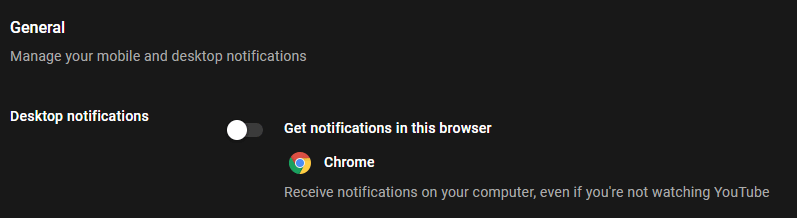 turn off get notifications in this browser