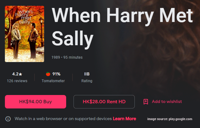When Harry Met Sally on Google Play
