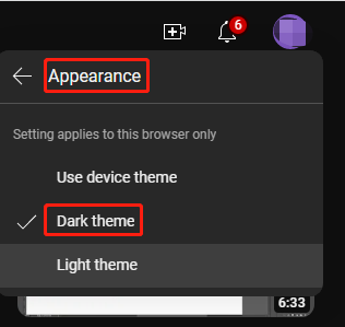 enable dark mode