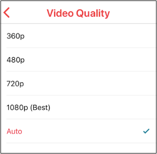seleccione la resolución de video adecuada