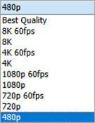 Resoluciones compatibles con 4K Video Downloader