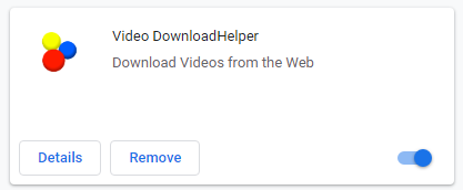supprimer Video DownloadHelper sur Chrome