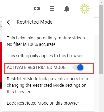 ACTIVATE RESTRICTED MODE