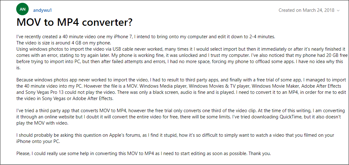 Conversor MOV para MP4
