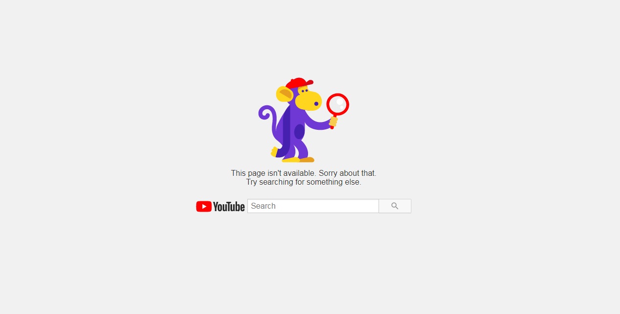 Erro de servidor interno do YouTube 500